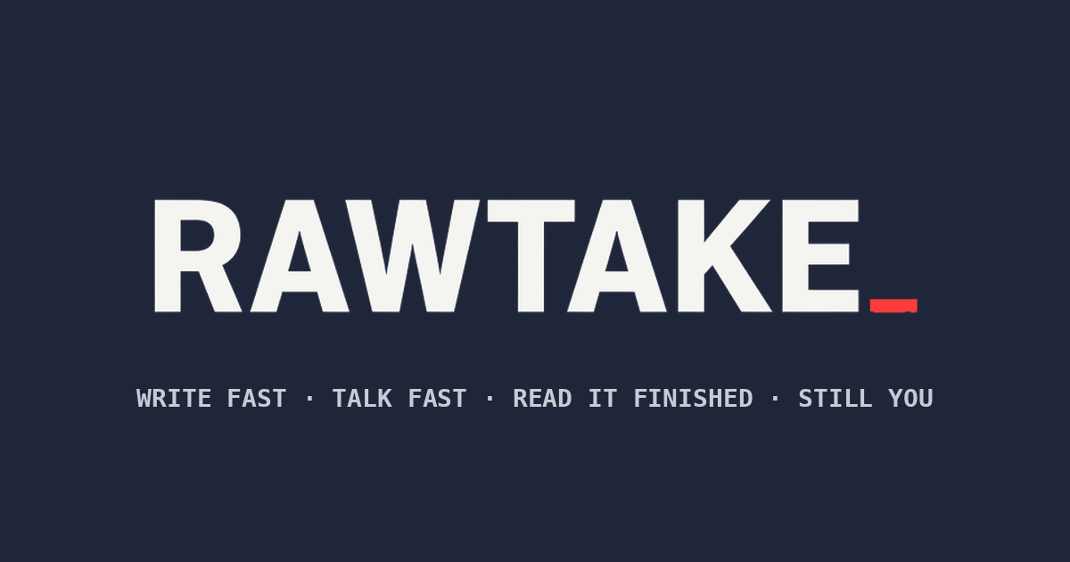 Rawtake social card